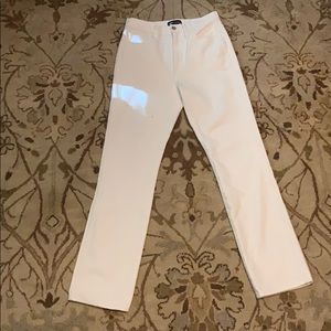 Rigid Full Length Boot-Cut Jeans in White